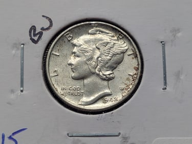1942 Silver Mercury Dime
