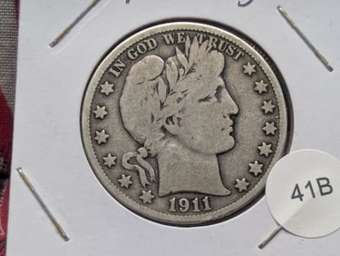 1911-S Barber Half Dollar