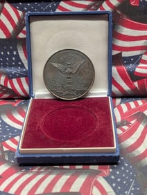 1965 Greek Hellenic Medallion Honoring The 1922 Founding of The American-Hellenic Education