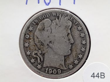 1909-P Barber Half Dollar