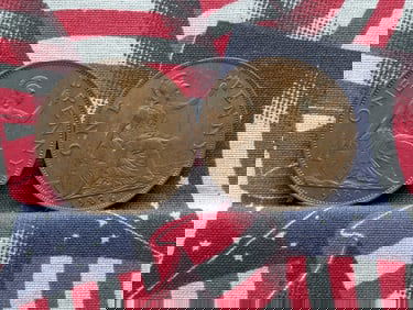 1936 & 1938 British One Pennies