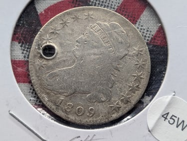 1809 Bust Half Dollar - Holed