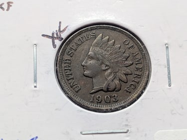 1903 Indian Head Cent -  Strong Liberty w/One Diamond