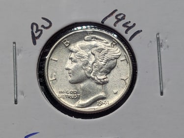 1941 Silver Mercury Dime