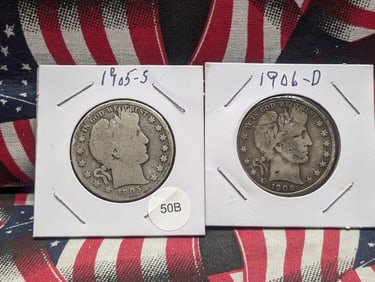 1905-S and 1906-D Barber Half Dollar