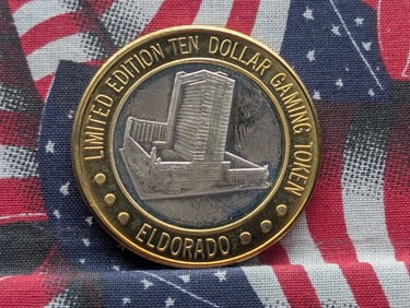Eldorado Ten Dollar Gaming Token, .999 Fine Silver Center