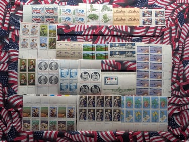 Twenty Assorted Plate Block Stamps - All MOGNH