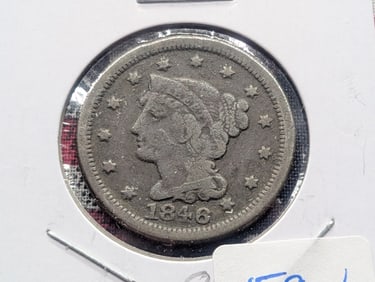 1846 Large Cent - Braided