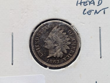 1863 Indian Head Cent - VG
