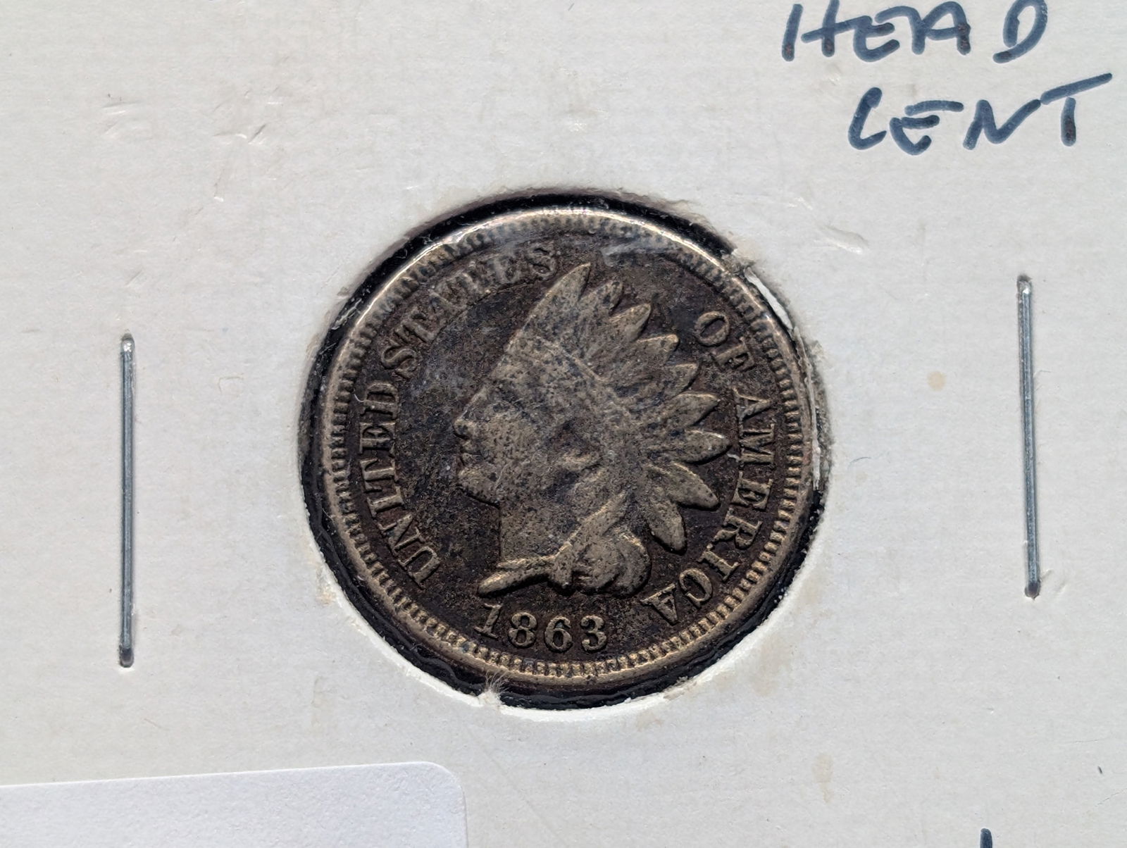 1863 Indian Head Cent - VG (1 of 3)