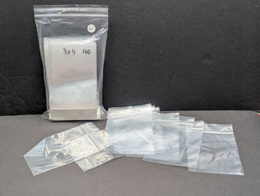 One-hundred Ziploc Bags (3x4), Perfect for Coins, Jewelry, etc., New