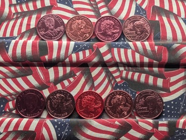 Nine Mardi Gras Movie Star Tokens