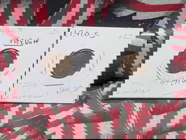 Lot of Two (2) T-1 Lincoln Cents (1909-S, 1910-S)