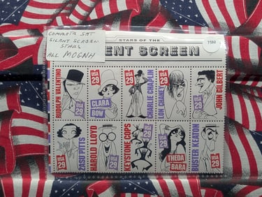 Complete Set of Silent Screen Stars Stamps - MOGNH