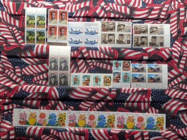 Ten Assorted Expensive Plate Block Stamps - All MOGNH