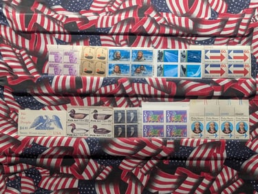 Ten Assorted Expensive Plate Block Stamps - All MOGNH