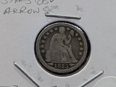 1853 Seated Liberty Dime - T-3