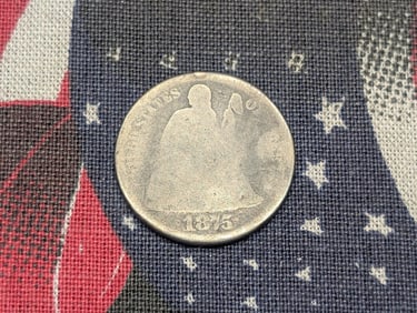 1875-CC Seated Liberty Dime