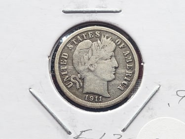 1911 Barber Dime - F?VF