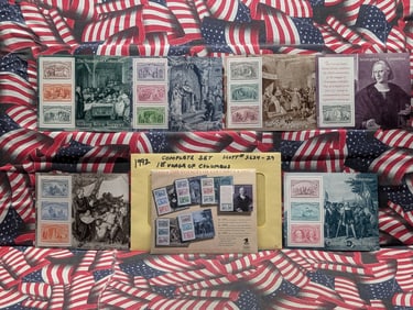 Envelope w/Complete Set of 1992 First Voyage of Columbus Stamps Scott #2624-29 - All MOGNH