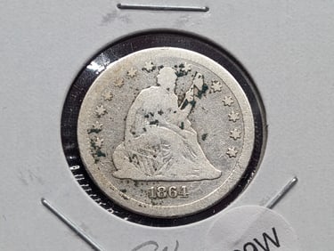 1864 Seated Liberty Quarter