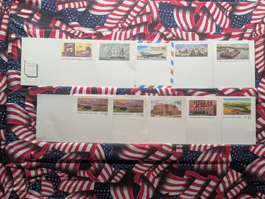 Ten Assorted US Post Cards - All Mint