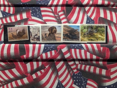 Five US Upland Game Birds Stamps Unused - All Mint