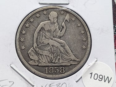 1858-O Seated Liberty Half Dollar - T-2