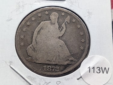 1872-S Seated Liberty Half Dollar