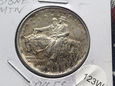1925 Stone Mountain 50C Coin - Classic Comme- AU