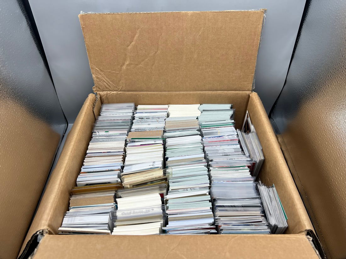 Large Box of Assorted Basketball, Baseball, & Football Cards W/ Stars, Inserts, & Serial Numbered (1 of 3)