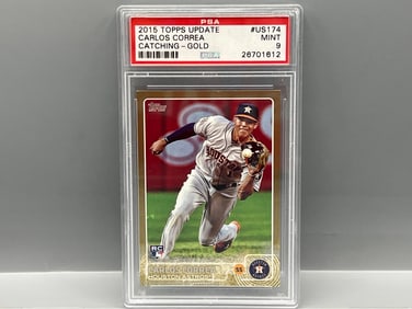 2015 Topps Update Carlos Correa Catching Gold #/2015 PSA Mint 9