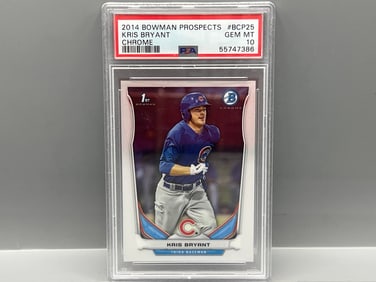 2014 Bowman Prospects Chrome Kris Bryant 1st Bowman RC #BCP25 PSA Gem Mint 10