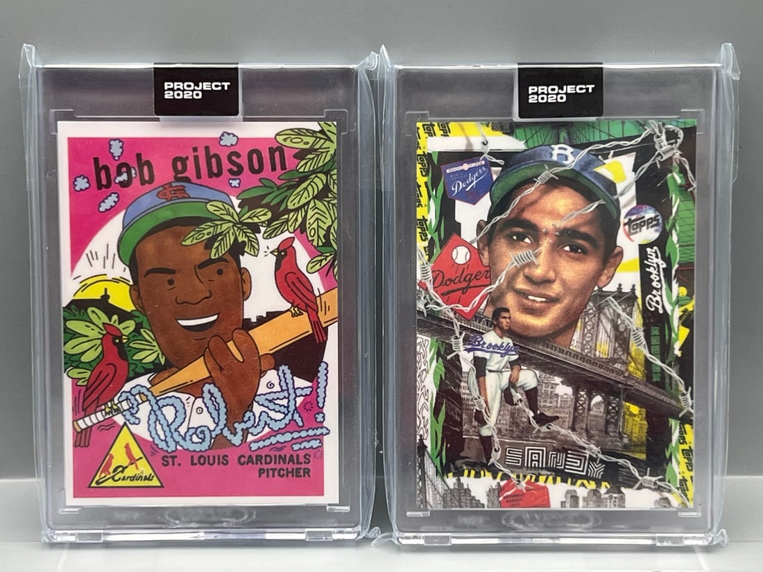 2020 Topps Project Sandy Koufax #99 & Bob Gibson #84 - Sealed In Mags From Topps (1 of 2)