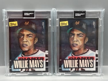 Lot of (2) 2020 Topps Project Willie Mays #101 - Sealed In Mags From Topps