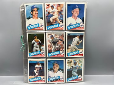 1985 Topps Los Angeles Dodgers Baseball Team Set