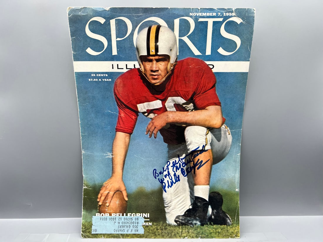 1955 Sports Illustrated Bob Pellegrini Signed Cover - No COA: 1955 Sports Illustrated Bob Pellegrini Signed Cover - No COA