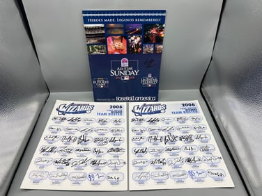 Brett Anderson 2008 All Star Futures Game Signed Program & (2) 2006 Fort Wayne Wizards Minor League
