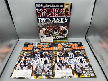Brian Vogler Alabama & Zac Etheal Auburn Autographed Sports Illustrated Magazines - No COAs