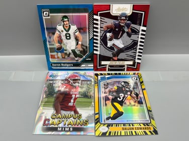 Lot of (4) Assorted Football Serial Numbered Cards