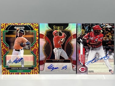 Lot of (3) Baseball Prospect/Rookie Serial Numbered Autograph Cards