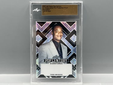 2022 Leaf Metal Pop Century Todd Bridges Pre-Production Proof Wave Black #1/1