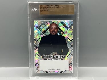 2022 Leaf Metal Pop Century Daymond John Pre-Production Proof Crystal Silver #1/1