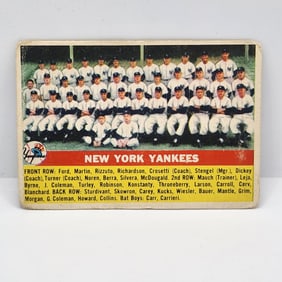 1956 Topps Yankees Team Card #251