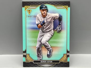 2022 Topps Triple Threads Derek Jeter Aquamarine #/150