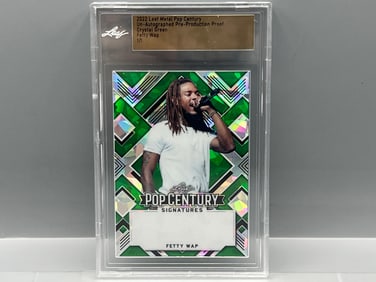 2022 Leaf Metal Pop Century Fetty Wap Pre-Production Proof Crystal Green #1/1