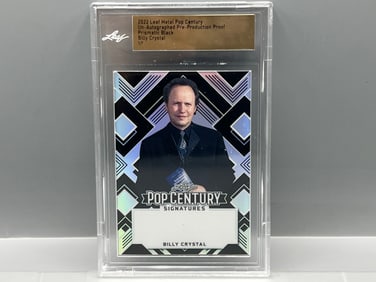 2022 Leaf Metal Pop Century Billy Crystal Pre-Production Proof Prismatic Black #1/1