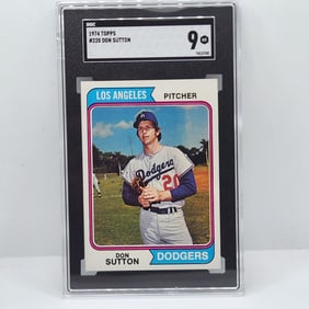 1974 Topps Don Sutton #220 SGC 9 HOF - Tough Grade!