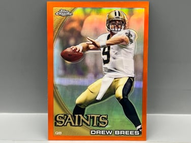 2010 Topps Chrome Drew Brees Orange Refractor #C220