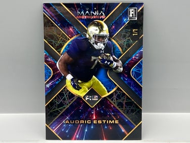 2024 Wild Card Auto Mania American FB Audric Estime RC #1/1